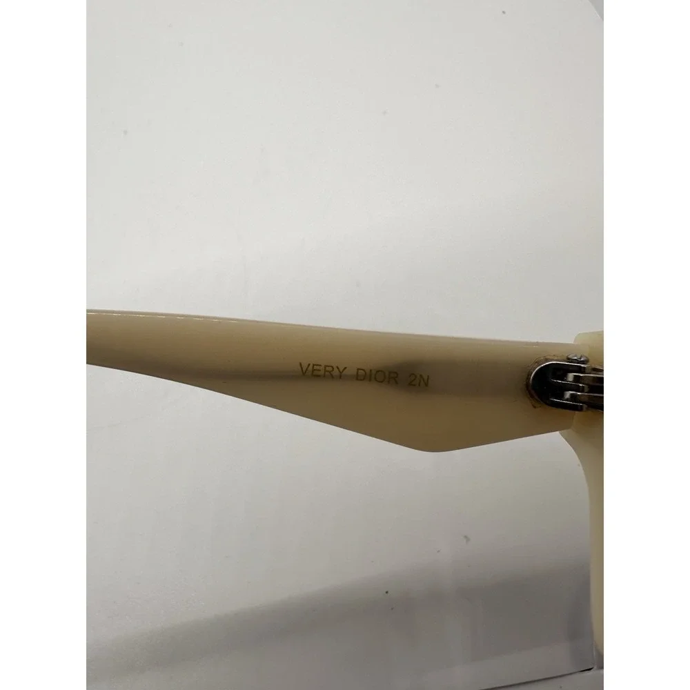 Christian Dior Very Dior 2N Ivory Sunglasses Brown Lenses w‎ Box Pouch